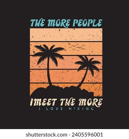  vector illustration in vintage style Summer typography t shirt design
