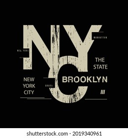 Vector illustration of vintage style typography. New york city, perfect for t-shirts, hoodies, prints etc.