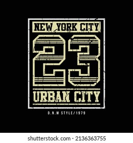 Vector illustration of vintage style typography. New york city, perfect for t-shirts, hoodies, prints etc