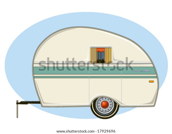 Download Vector Illustration Vintage Trailer Stock Vector (Royalty ...