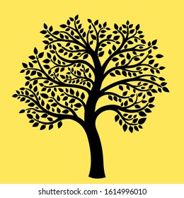 Vector illustration of vintage Tree. 