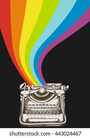 Vector illustration of vintage TYPEWRITER