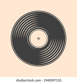 vector illustration vintage vinyl music