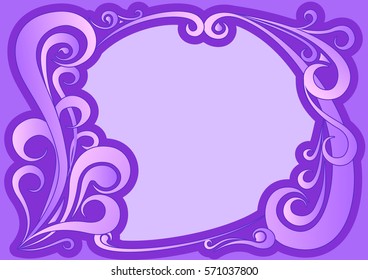 Vector illustration of vintage violet frame