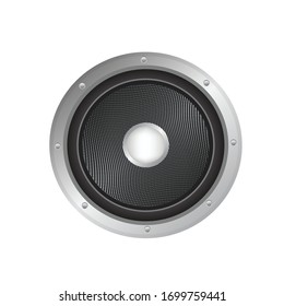 Vector illustration of  Vintage White Audio Speaker in white background