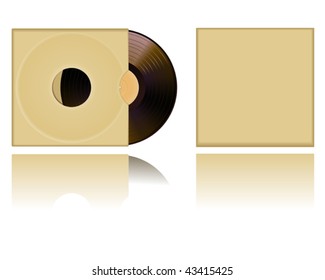 ilustración vectorial de la cubierta de vinilo