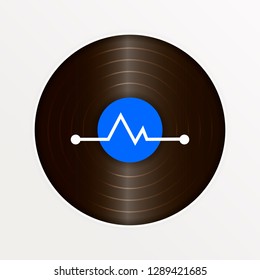 Vector Illustration Of Vinyl. Logo For Your Website.