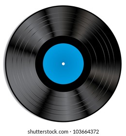 Vector Illustration Of A Vinyl Record.