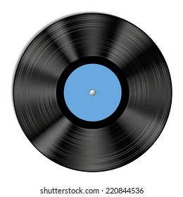 Vector illustration of a vinyl record.