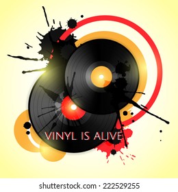 Vector illustration of vinyl record