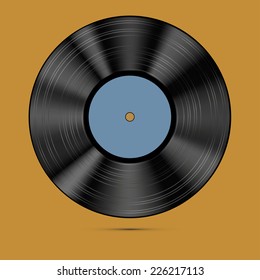 Vector illustration of a vinyl record.