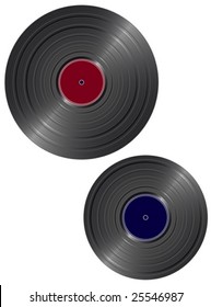 Vector illustration of vinyl record