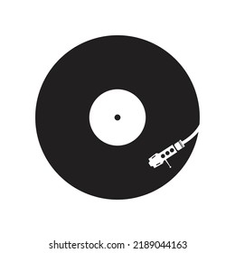 Vinyl Record Logo Symbol Vektorgrafik.