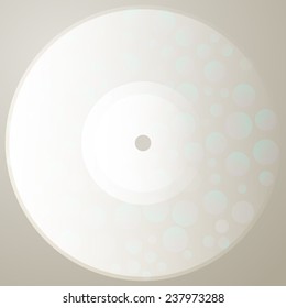 Vector illustration: vinyl record on vintage background