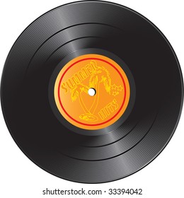 Vector illustration for Vinyl record with summer hits