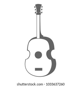 
Vector illustration of VIOLA DA GAMBA isolated on a white background. Black and white. VIOLA DA GAMBA, musical instrument in flat style.