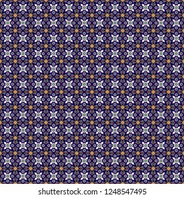 Vector illustration. Violet, blue and black abstract background painted geometry shine and layer element seamless pattern.