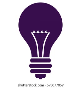 Ilustración vectorial del icono de la lámpara violeta
