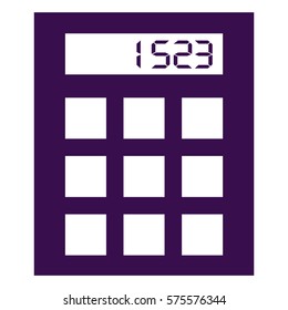 Ilustración vectorial del icono de la calculadora violeta
