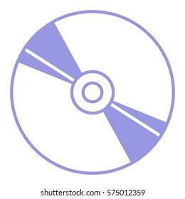 Vector Illustration of Violet Cd Icon
