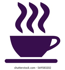 Vector Illustration of Violet Coffee Cup Icon
