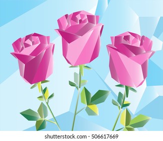 Vector illustration.
Violet crystal rose.