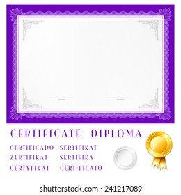 Vector illustration of violet detailed border