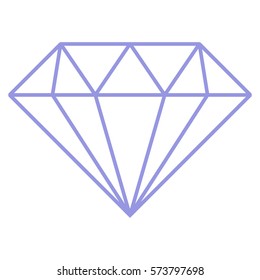 Vector Illustration of Violet Diamond Icon
