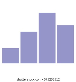 Vector Illustration of Violet Graph Icon
