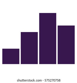 Ilustración vectorial del icono de gráfico violeta
