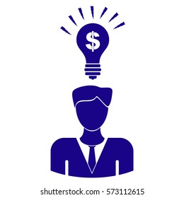 Vector Illustration of Violet Idea Icon
