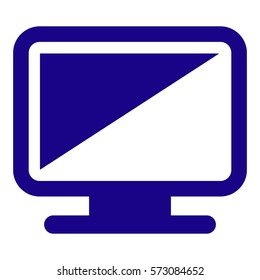 Vector Illustration of Violet Monitor Icon
