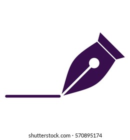 Vector Illustration of Violet Pen Nip Icon
