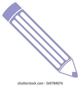 Ilustración vectorial del icono del lápiz violeta
