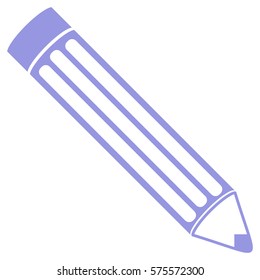 Vector Illustration of Violet Pencil Icon
