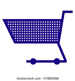 Vector Illustration of a Violet Shopping Cart Symbol - Icon
