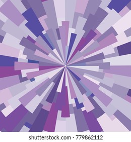 vector illustration of violet stylized beams shine for abstract concentric backgrounds