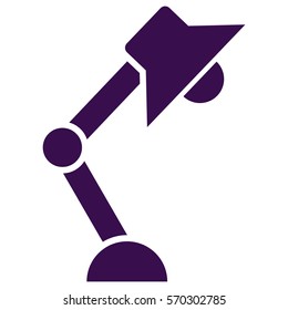 Vector Illustration of Violet Table Lamp Icon
