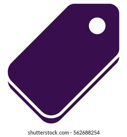 Vector Illustration with Violet Tag Icon
