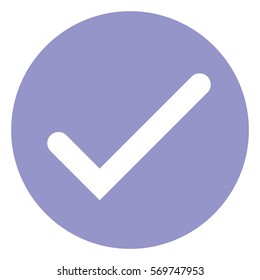 Vector Illustration of Violet Tick Icon
