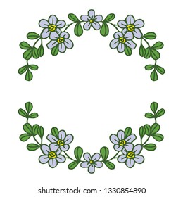 Vector illustration violet wreath frames for greeting card hand drawn