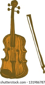 Vector illustration of violin