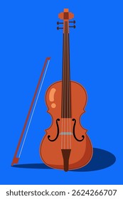 A vector illustration of a violin