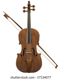 Vector illustration of violin