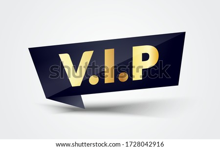 Vector Illustration VIP Label. Modern Web Banner With Very Important People Text.