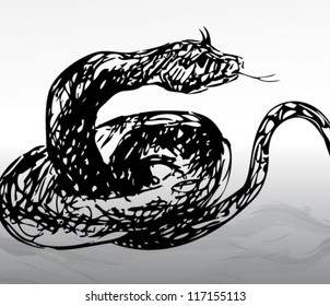 Vector illustration. Viper