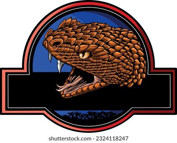 vector illustration of viper snake head logo