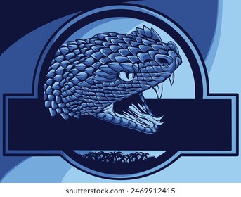 vector illustration of viper snake head logo