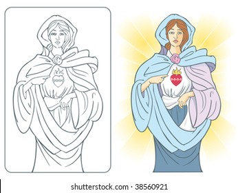 Vector illustration the Virgin