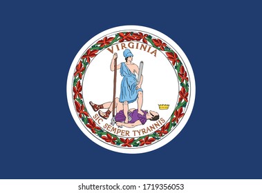 vector illustration of Virginia flag